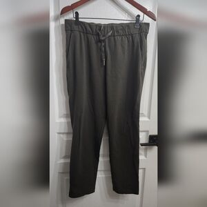 Lululemon Athletica Dark Green On The Fly Pants